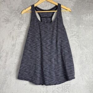 Lululemon Womens Space Dye Pleated Racerback‎ Tank Top Grey Black Activewear 12